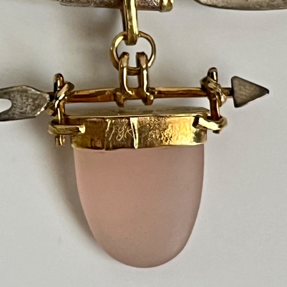 Carolyn Morris Bach  Winged Goddess Brooch 18K,  Fine Sterling Silver - Picture 13 of 13